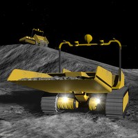 Portrait of Lunar Regolith Excavation and Transport