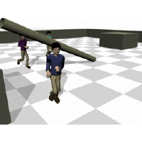 Graphical depiction of the Behavior Planning for Character Animation project