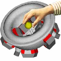 Graphical depiction of the Magnetic Levitation Haptic Interfaces project