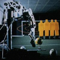 Graphical depiction of the Robotic soccer-ball kicking leg project