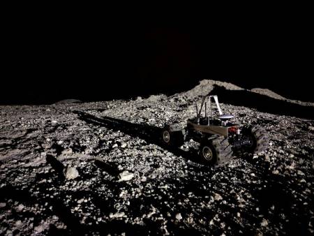 Image of rover on the moon.